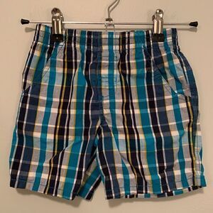 wonderKids Blue Plaid Shorts 